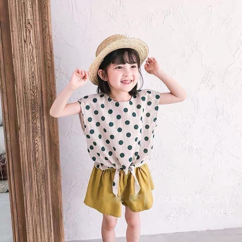 セットアップ キッズ 子供服 子供 女の子 ドット ショートパンツ