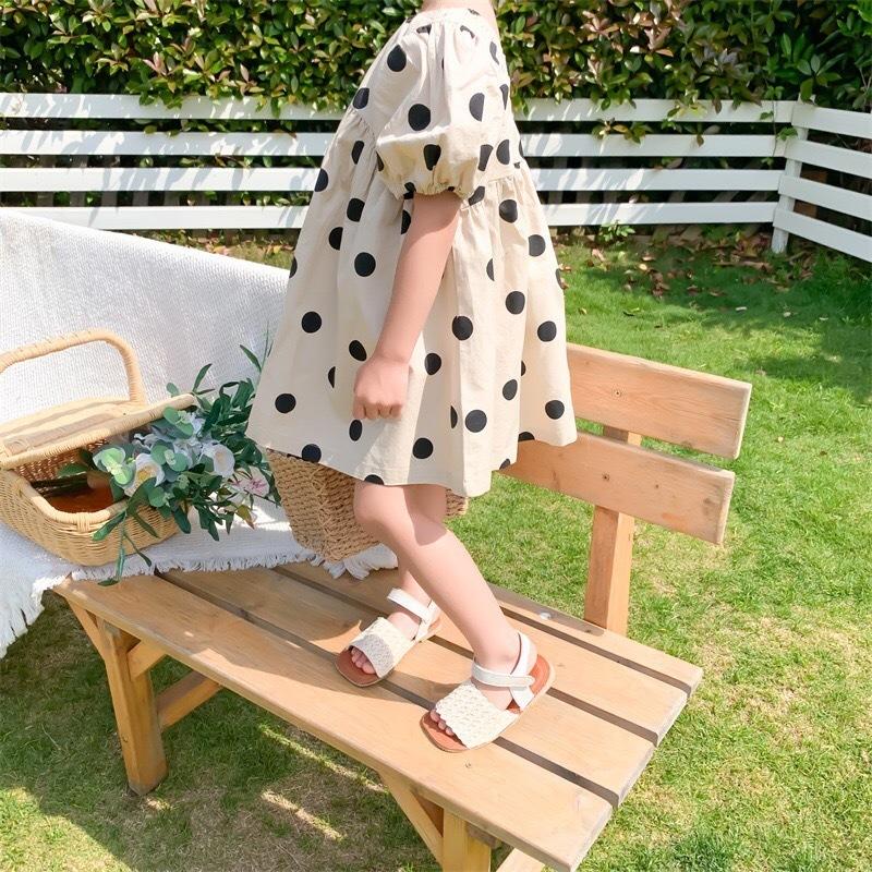 ワンピース 夏 半袖 キッズ ドット 女の子 韓国 子供服 女児 お揃い
