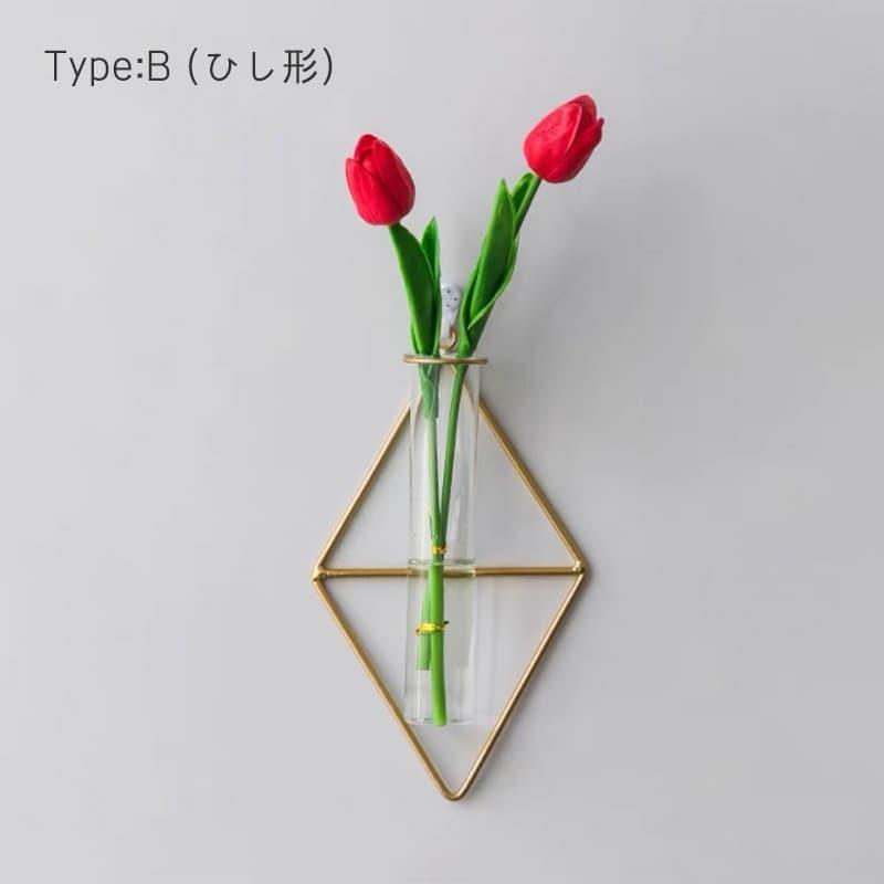 花瓶 おしゃれ ガラス 壁掛け 北欧 韓国 一輪挿し 壁掛け花瓶 フラワー