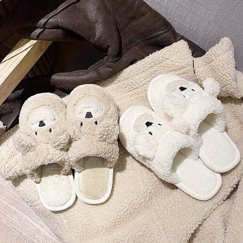 スリッパ 暖かい 冬用 ルームシューズ くま おしゃれ 韓国 ボア 室内