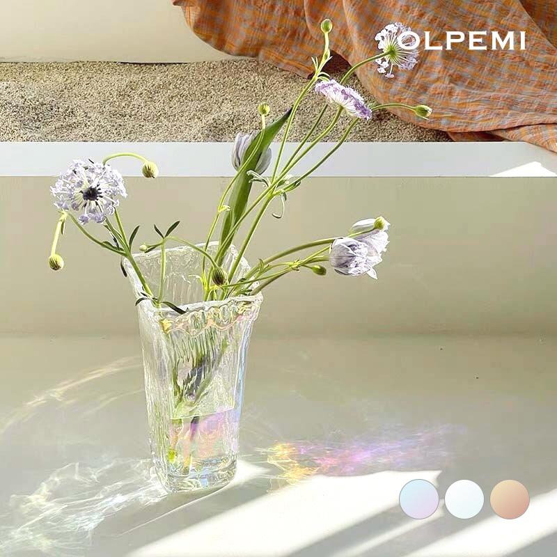 花瓶 花びん おしゃれ 大きい 北欧 ガラス フラワーベース 韓国