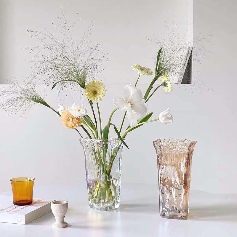 花瓶 花びん おしゃれ 大きい 北欧 ガラス フラワーベース 韓国