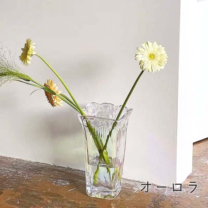 花瓶 花びん おしゃれ 大きい 北欧 ガラス フラワーベース 韓国