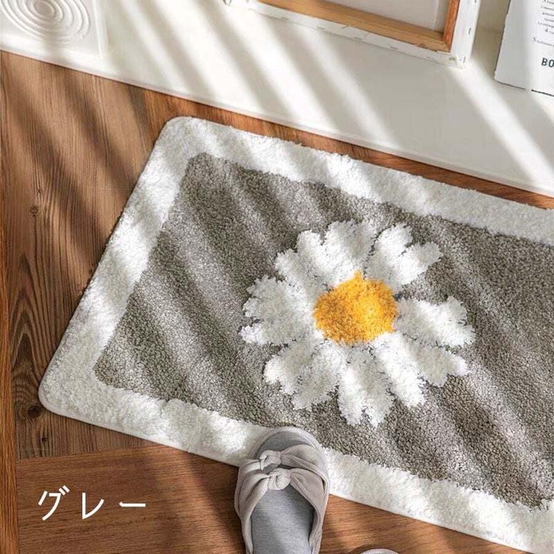 送料無料/新品】 長方形 バスマット 花 かわいい インテリア 珪藻土 北欧風 韓国 長方形 バスマット 花 かわいい インテリア 珪藻土 北欧風 韓国