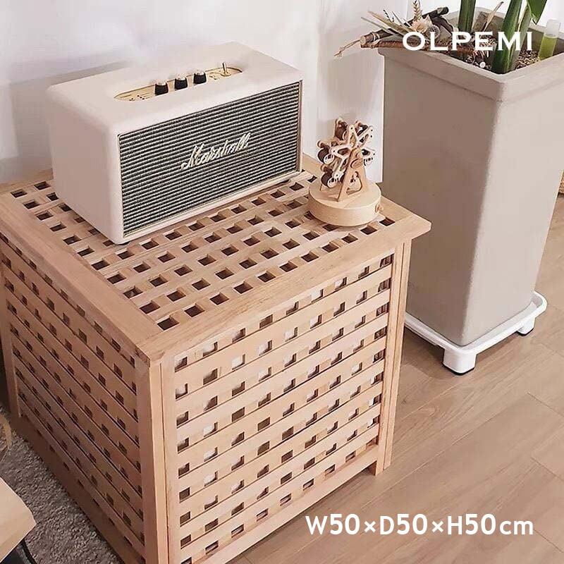 サイドテーブル ベッド おしゃれ 北欧 収納 ソファ 木製 格子 木目