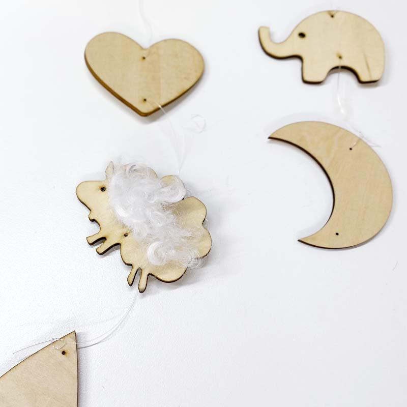 モビール 北欧 インテリア おしゃれ 赤ちゃん 木製 ラタン ぶら下げ