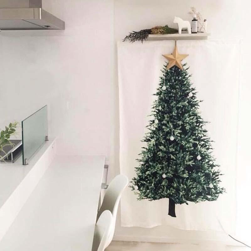 Sekusii クリスマスツリー タペストリー 壁掛け おしゃれ 多機能 北欧 クリスマス タペストリー 壁掛け クリスマスツリー 多機能 大判 装飾布