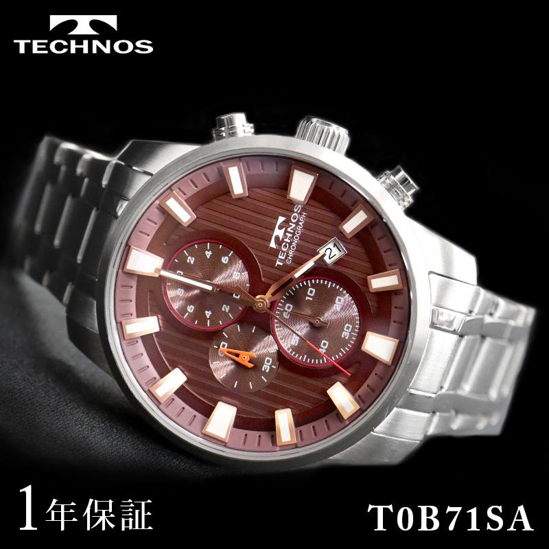 TECHNOS（テクノス） メンズ 男性 アナログ 腕時計 クロノグラフ