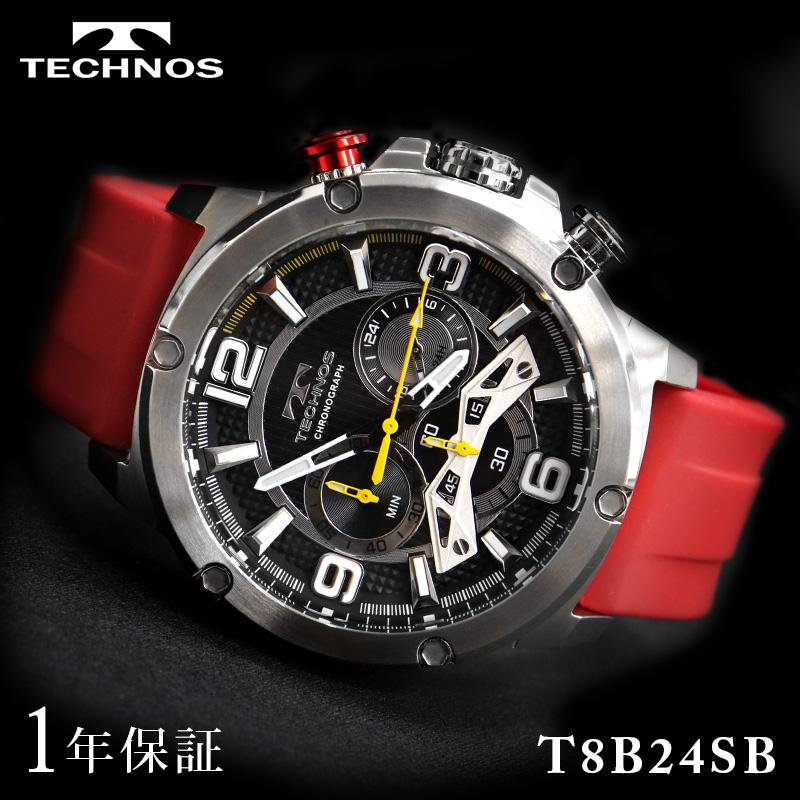 テクノス] 腕時計 T8B24SB メンズ レッド | www.debbiejorde.com