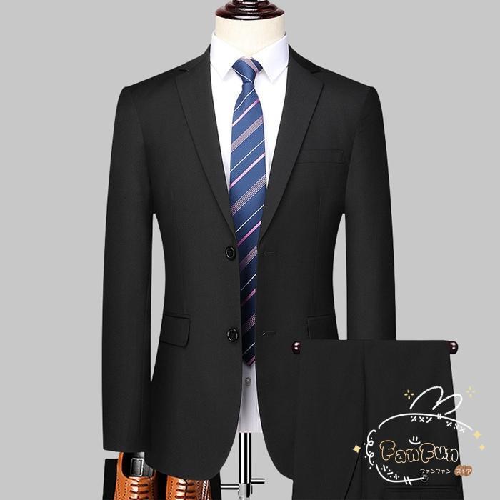 スーツ メンズスーツ スリムスタイル 二つボタン 紳士服 ビジネススーツ メンズ セットアップ 上下セット 結婚式 パーティー｜ols｜02