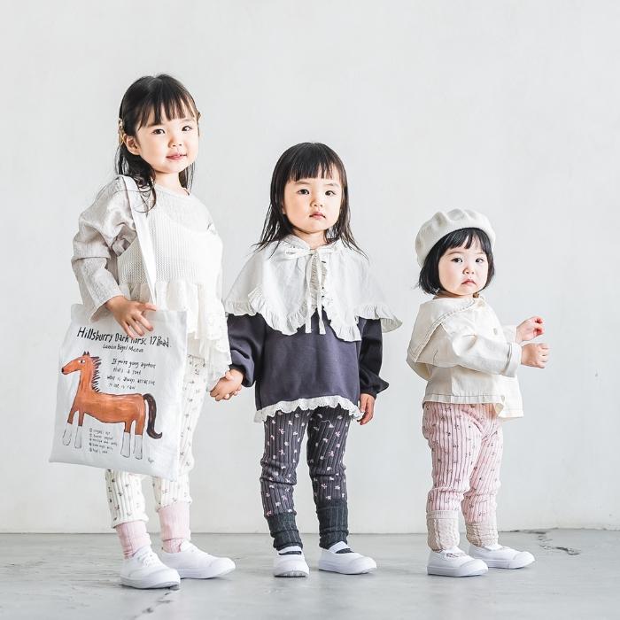 ニーズレギンス リブタイツ 韓国子供服 リブストレッチ レギンス 
