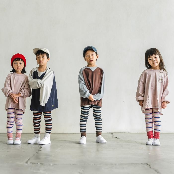 韓国子供服 チーズダンガラレギンス スパッツ タイツ リブレギンス