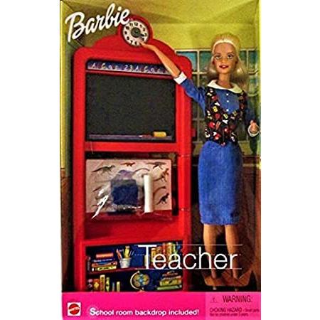 世界的に有名な School w/ Doll Teacher Barbie Room Barbie＿並行輸入品 by Backdrop 着せかえ人形