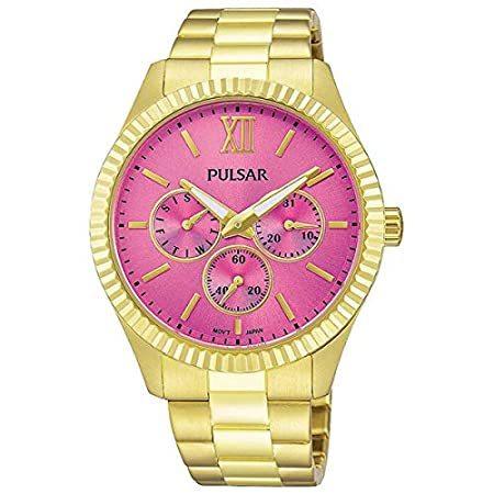 【大特価!!】 特別価格Pulsar PP6218 ゴールドスチールブレスレット&ケース ミネラルレディースウォッチ好評販売中 腕時計