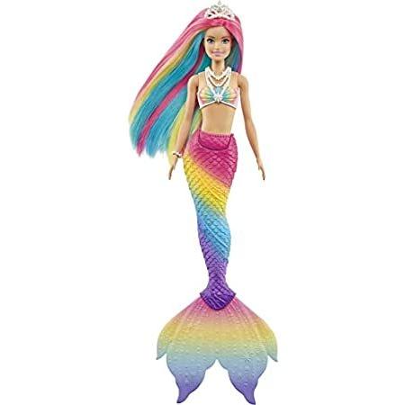 激安価格の 特別価格Barbie Water-Ac好評販売中 and Hair Rainbow with Doll Mermaid Magic Rainbow Dreamtopia 着せかえ人形