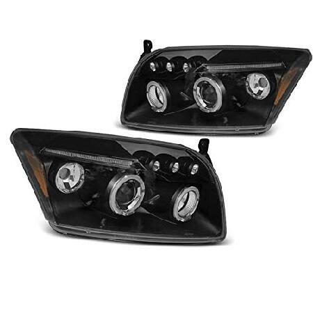 Headlights VR-1255 Front Lights Car Lamps Headlamp Headlamps Driver And Passenger Side Complete Set Headlight Assembly Angel Eyes Black comp 並行輸入|olsmomiji|02