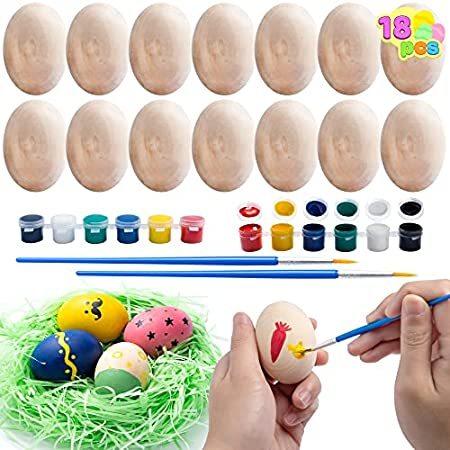即納 特別価格joyin 18個 2 37インチ イースター木製エッグ イースターエッグ 未塗装木製フェイクエッグ 子供用 イースター Diy ペイント ご自身の卵好評販売中 その他おもちゃ Captains Agency