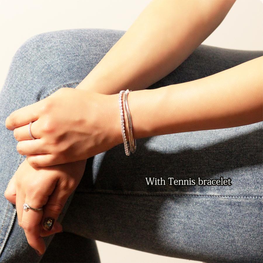 ブレスレット スネークチェーン 3連 艶やか しなやか シンプル 重ね