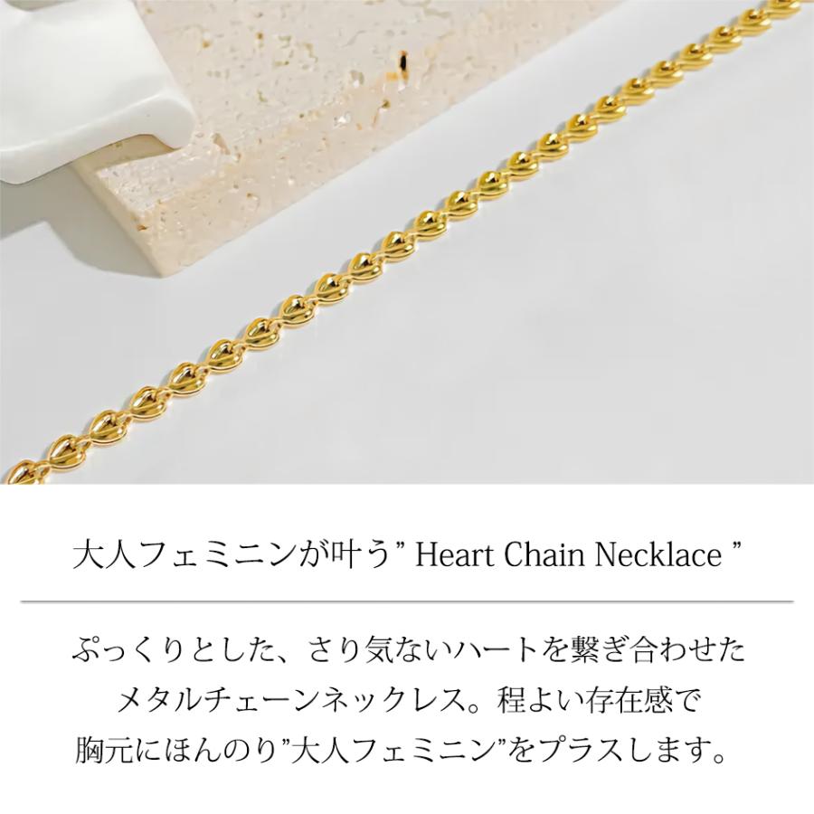 ステンレス製 ネックレス ハート 金属アレルギー レディース シンプル 