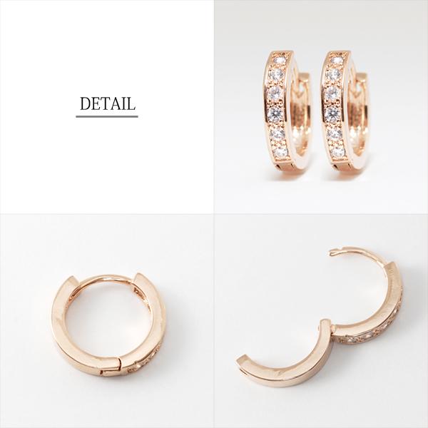 ピアス フープ レディース フープピアス czダイヤ 18金 18k ピアス フープ レディース フープピアス czダイヤ 18金 18k