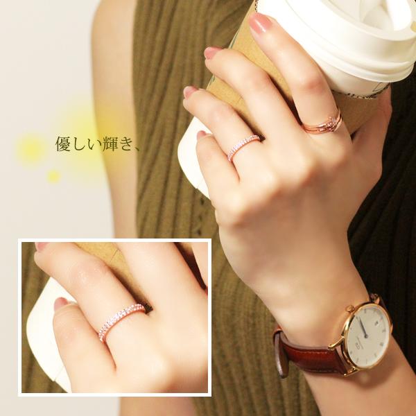 指輪 リング レディース シンプル 18金 18kコーティング ピンク 指輪 リング レディース シンプル 18金 18kコーティング ピンク