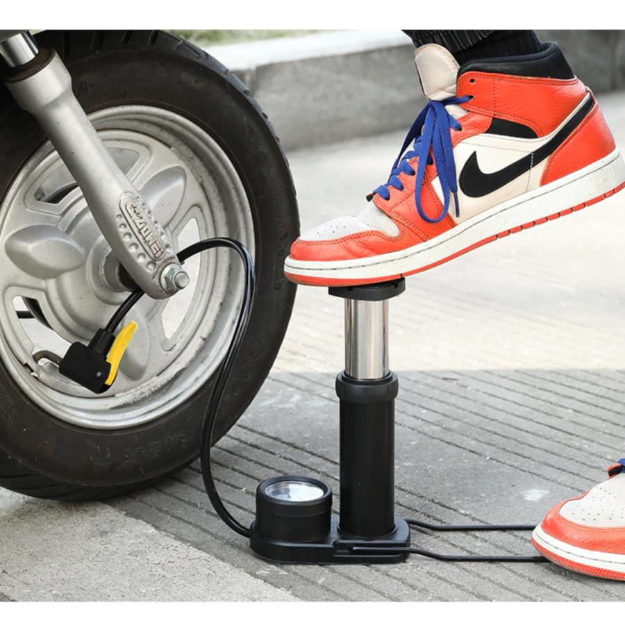 自転車 空気入れ タイヤ 仏式 米式 バイク ロードバイク フロア