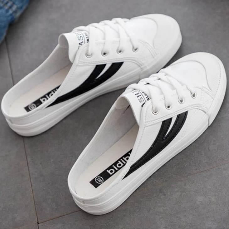 スニーカー レディース シューズ スリッパタイプ バブーシュ 履きやすい 軽量 軽い おしゃれ かわいい プチプラ 春夏新作 2o Olulu 通販 Yahoo ショッピング