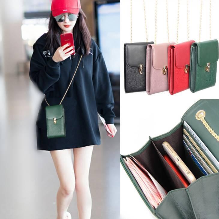 お財布ショルダーバッグ 本革 縦型 お財布ポーチ お財布ポシェット チェーンバッグ 薄くて軽量 ポシェット 長財布 ショルダーバッグ ハンドバッグ 大容量 レデ Gvwv Olulu 通販 Yahoo ショッピング