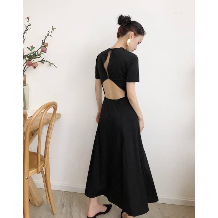 バックシャンワンピース バックシャン 背中あき ワンピース ワンピ 半袖 マキシ丈 Aライン レディースファッション かわいい カジュアル 大人女子 ママファッ Gw0k Olulu 通販 Yahoo ショッピング