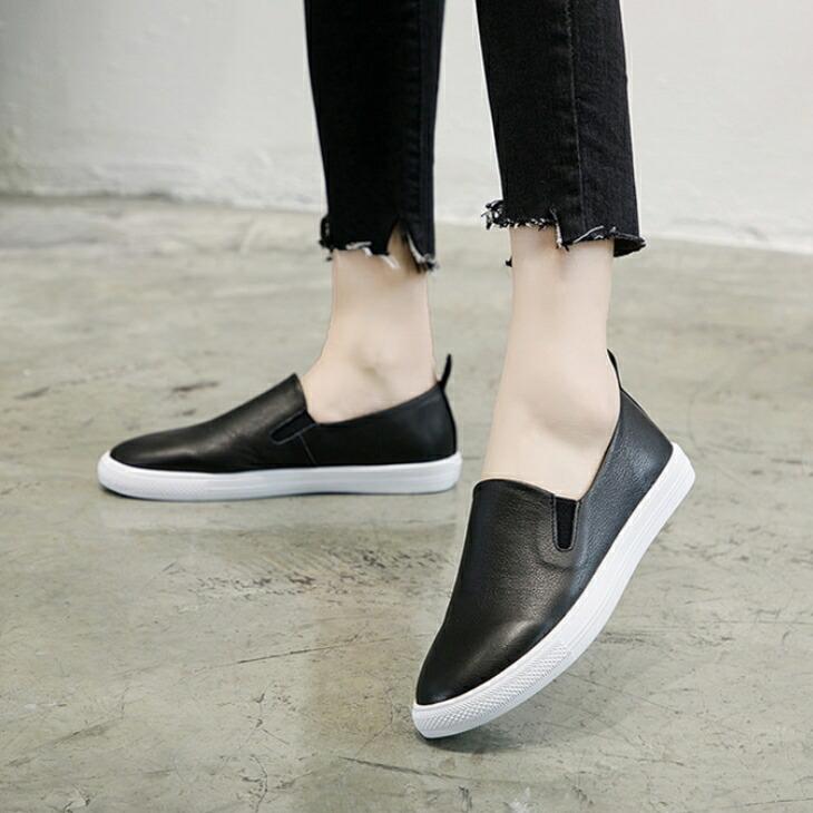 本革 ローファー スリッポン スニーカー フラットシューズ ぺたんこ レディースシューズ 靴 シューズ 大人カジュアル レディース レディースファッション カジュ Gw6n Olulu 通販 Yahoo ショッピング