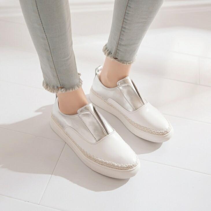 本革 スリッポン ローファー スニーカー スリット 通勤 レディースシューズ 靴 シューズ 大人カジュアル レディース レディースファッション カジュアル おし Gw6q Olulu 通販 Yahoo ショッピング