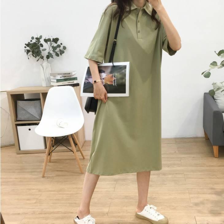 ポロワンピース レディース ワンピース 膝下 ゆったり ポロシャツ スポーツ 大人カジュアル レディース レディースファッション カジュアル おしゃれ かわいい Gwdc Olulu 通販 Yahoo ショッピング