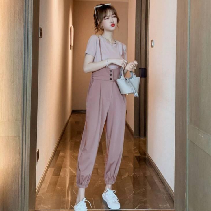 セットアップ 2点セット 上下2点セット Tシャツ サロペット レディース カジュアル 夏 アンサンブル 上下 きれいめ 大人カジュアル レディースファッション Gwsi Olulu 通販 Yahoo ショッピング