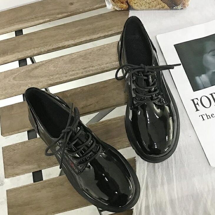 厚底 ローファー 紐靴 エナメル 厚底ローファー レディースローファー プラットフォームシューズ レディースシューズ レディース靴 ローファー シューズ 靴 大 Gxno Olulu 通販 Yahoo ショッピング