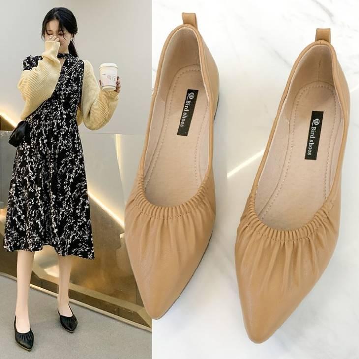 パンプス ぺたんこ 歩きやすい ポインテッドトゥ ギャザー きれいめ レディース フラット レディースシューズ シューズ レディース靴 靴 痛くない 走れる ロー Gy27 Olulu 通販 Yahoo ショッピング