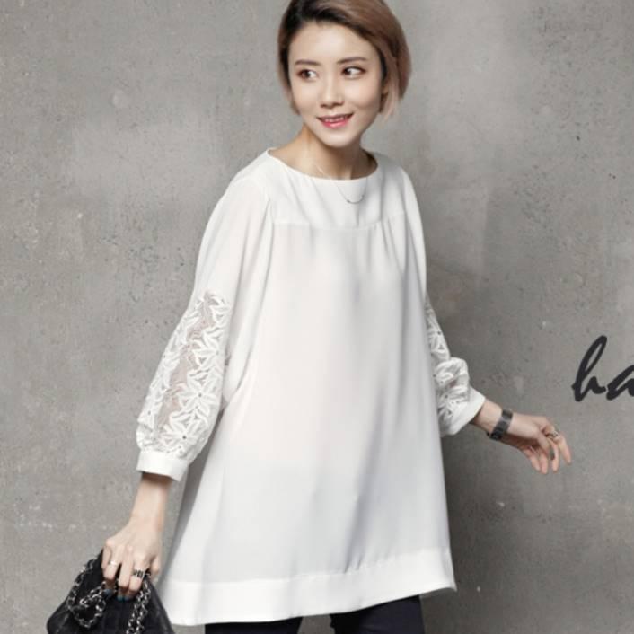 レースカットソー レースブラウス 長袖 ボートネック 袖レース ブラウス トップス インナー シアー カットソー Tシャツ シャツ レディースファッション ナチュ Gyg6 Olulu 通販 Yahoo ショッピング