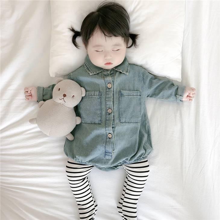 ベビー服 ロンパース ベビー ファッション ベビーファッション デニムロンパース 長袖 乳幼児 キッズ 子供服 男児 女児 かわいい カジュアル N1uw Olulu 通販 Yahoo ショッピング