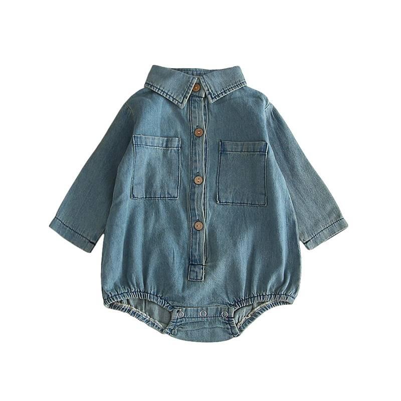 ベビー服 ロンパース ベビー ファッション ベビーファッション デニムロンパース 長袖 乳幼児 キッズ 子供服 男児 女児 かわいい カジュアル N1uw Olulu 通販 Yahoo ショッピング