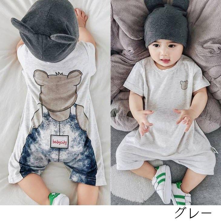 ベビー服 ベビーファッション ロンパース プリント柄 動物柄 半袖 ベビーウェア 春服 夏服 赤ちゃん服 赤ちゃんファッション 乳幼児 おしゃれ かわいい カジュ N2ba Olulu 通販 Yahoo ショッピング