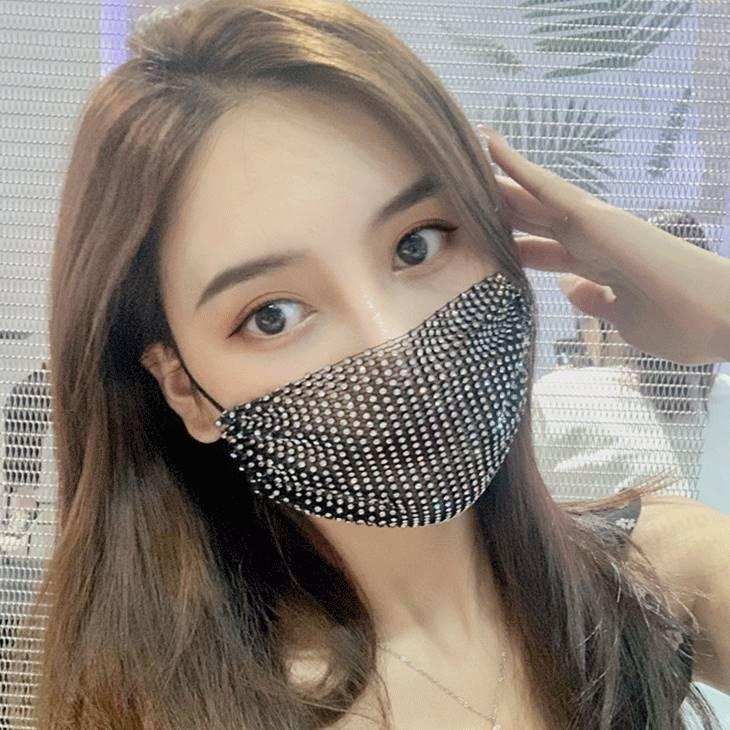マスク フェイスマスク オシャレマスク ファッションマスク ラインストーン メッシュマスク 布マスク 排熱仕様 飛沫予防 飛沫対策 コロナウイルス対策 ウイル N2gm Olulu 通販 Yahoo ショッピング