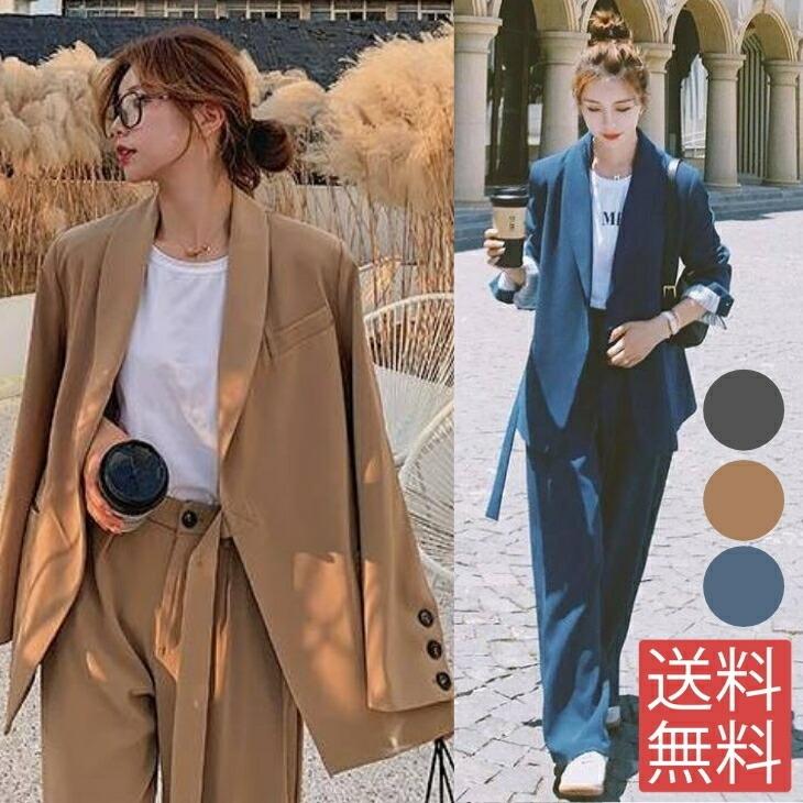 レディーススーツ 入学式 卒業式 ワイドパンツ ワンボタンジャケット セットアップスーツ パンツスーツ スーツ オフィス レディースファッション フォーマルフ N2td Olulu 通販 Yahoo ショッピング