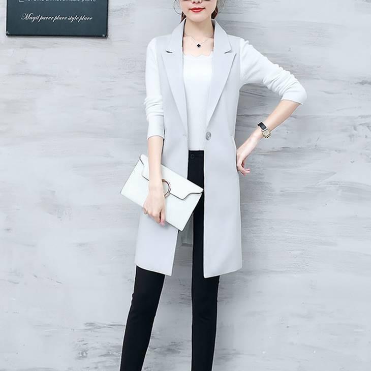ジレ ベスト アウター ロングジレ ロングベスト ワンボタン ノースリーブコート 羽織り レディースファッション きれいめファッション レディース ファッショ N2ul Olulu 通販 Yahoo ショッピング