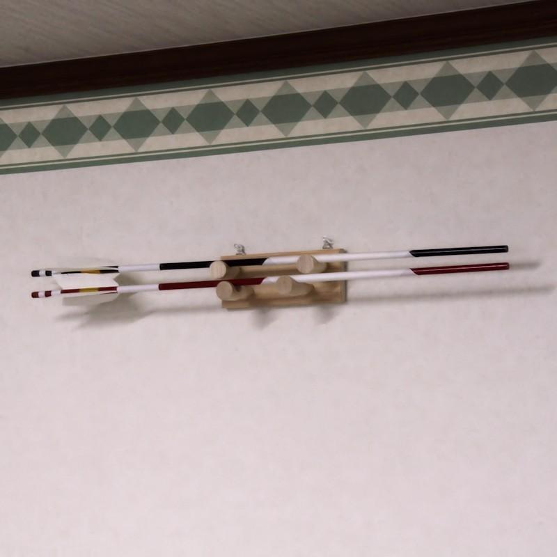 神具 神前破魔矢掛け 二段式 桧製 幅18cm奥行き10cm高さ7cm おまかせ