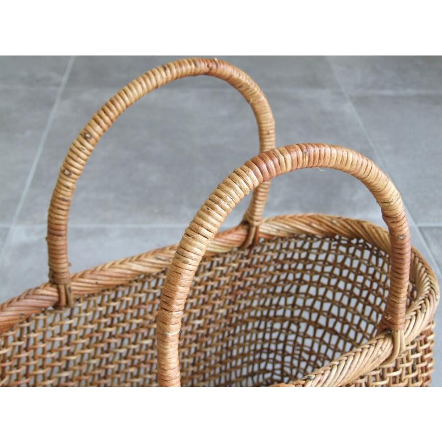 秋田県 あけび蔓細工 あけびかご 手提げかご 特上透かし編み こだし