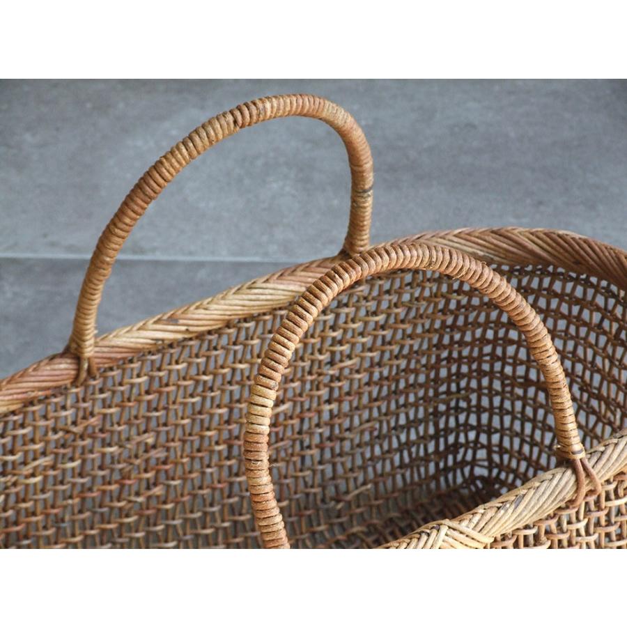 秋田県 あけび蔓細工 あけびかご 手提げかご 特上透かし編み こだし