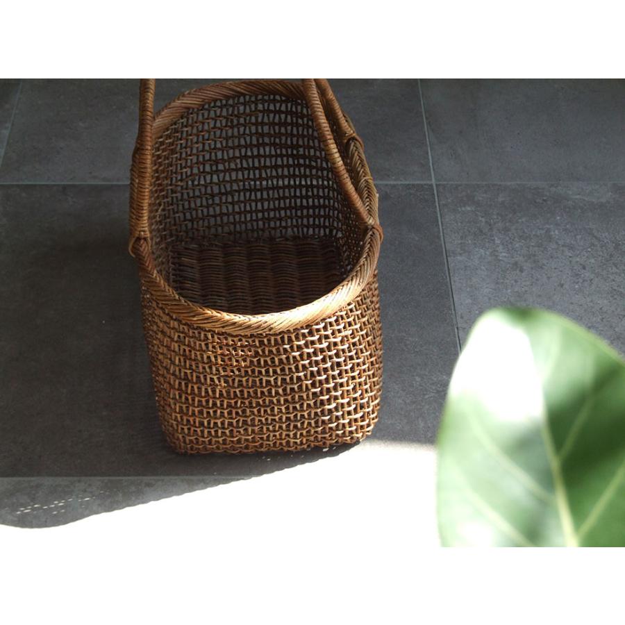 秋田県 あけび蔓細工 あけびかご 手提げかご 特上透かし編み こだし