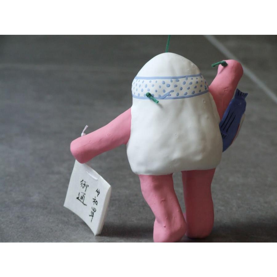 郷土玩具 民藝 静岡県 浜松張子 鈴木伸江 酒買いだるま 白 鰹 縁起物