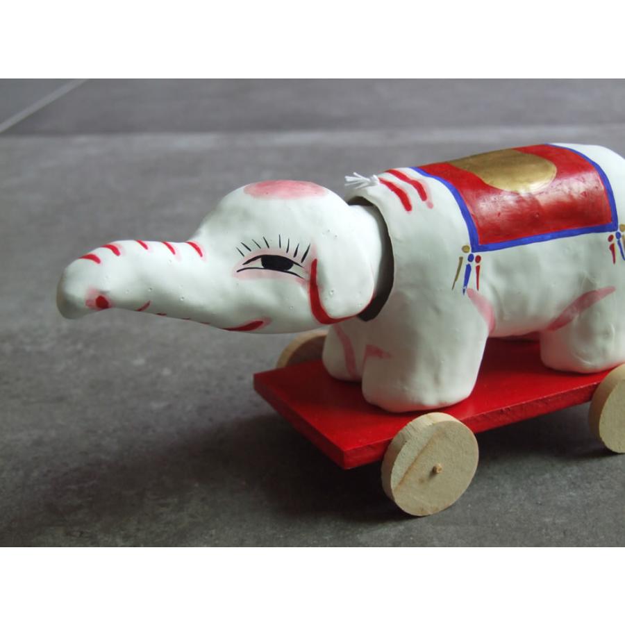 郷土玩具 民藝 静岡県 浜松張子 鈴木伸江 象車 縁起物 : おまめ - 通販
