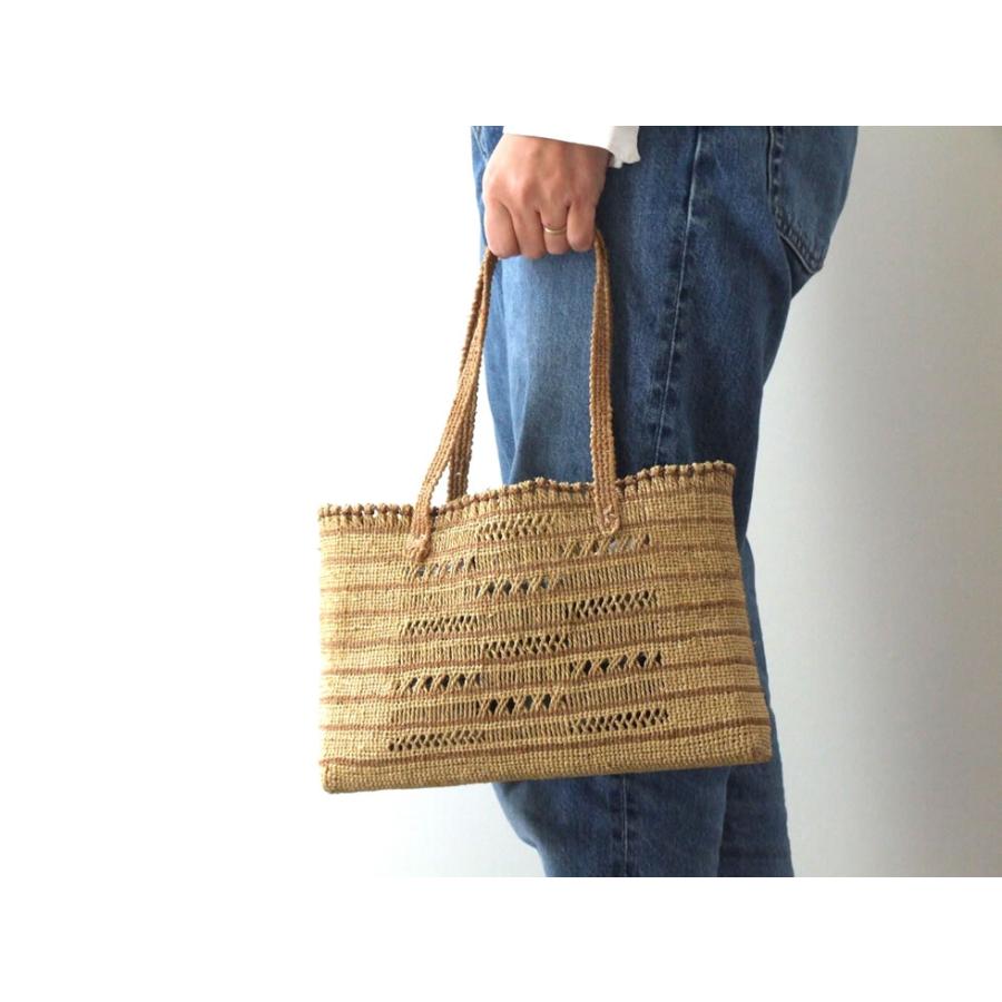 福島奥会津編み組細工 ヒロロ細工 ヒロロ モワダのバッグ9 : おまめ