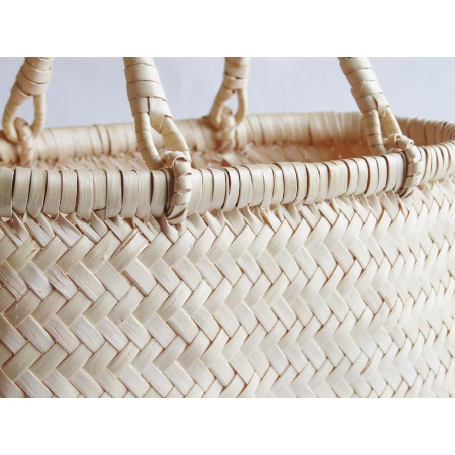 【値下げ】かご　イタヤ細工　秋田　イタヤカエデ イタヤ細工の円筒かご